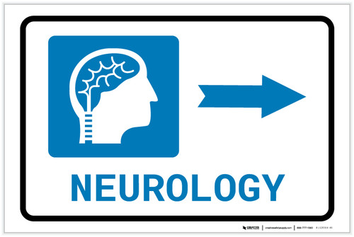 Neurology Right Arrow with Icon Landscape - Label