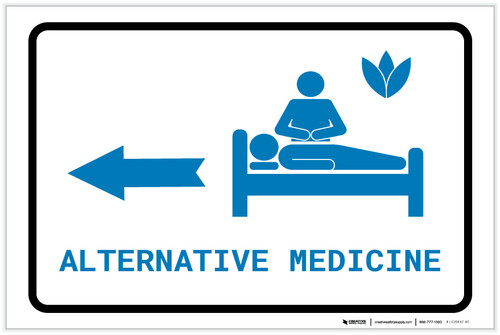 Alternative Medicine Left Arrow with Icon Landscape v2 - Label