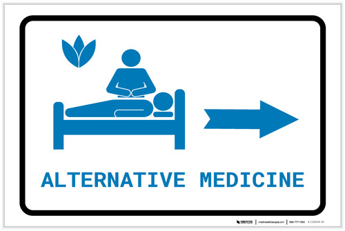 Alternative Medicine Right Arrow with Icon Landscape v2 - Label