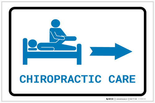 Chiropractic Care Right Arrow with Icon Landscape v2 - Label
