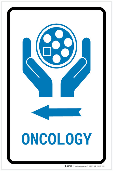 Oncology Left Arrow with Icon Portrait v2 - Label