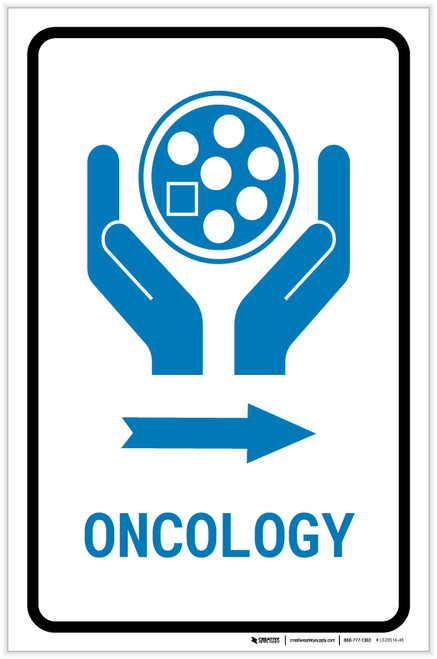 Oncology Right Arrow with Icon Portrait v2 - Label