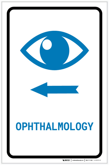 Ophthalmology Left Arrow with Icon Portrait v2 - Label