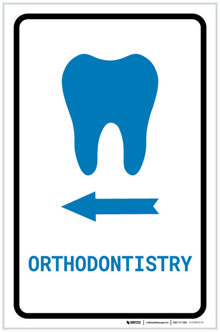 Orthodontistry Left Arrow with Icon Portrait v2 - Label
