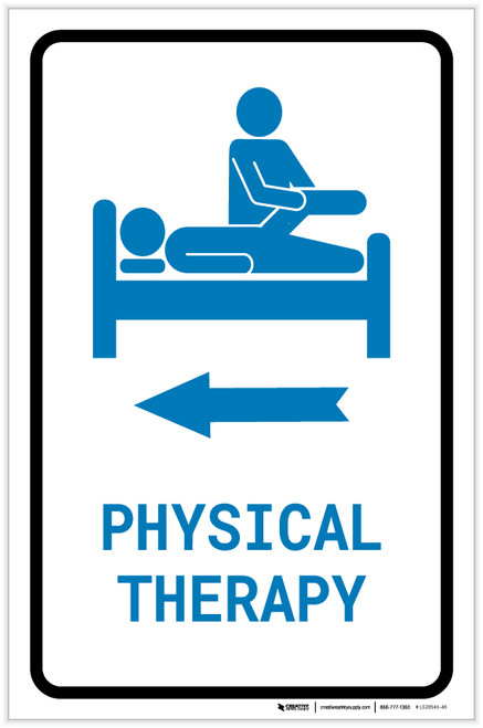 Physical Therapy Left Arrow with Icon Portrait v2 - Label