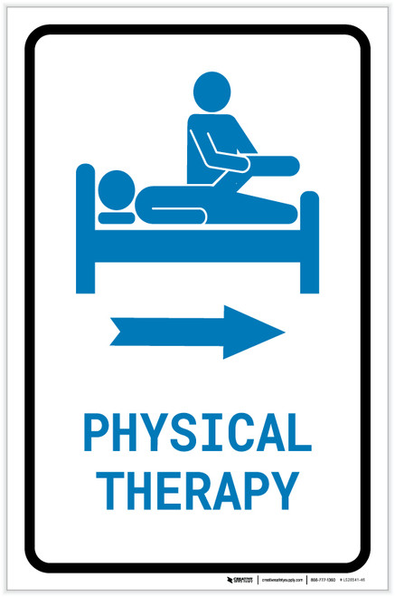 Physical Therapy Right Arrow with Icon Portrait v2 - Label