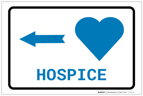 Hospice Left Arrow with Icon Landscape v2 - Label