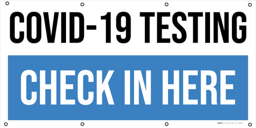COVID-19 Testing Check In Here - Banner