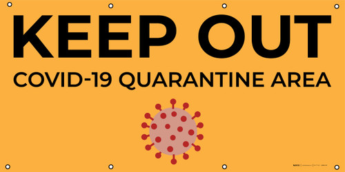 Keep Out COVID-19 Quarantine Area with Icon - Banner