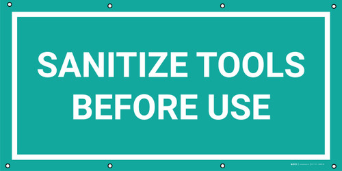 Sanitize Tools Before Use - Banner