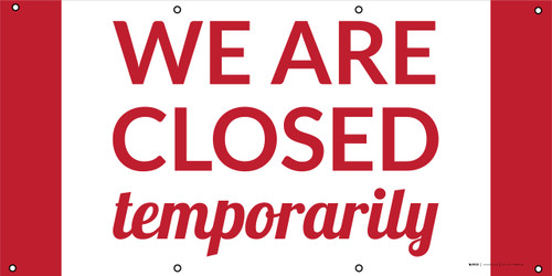 We Are Closed Temporarily - Banner
