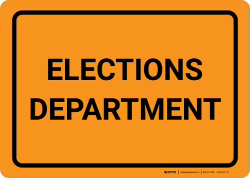 Elections Department Landscape - Wall Sign