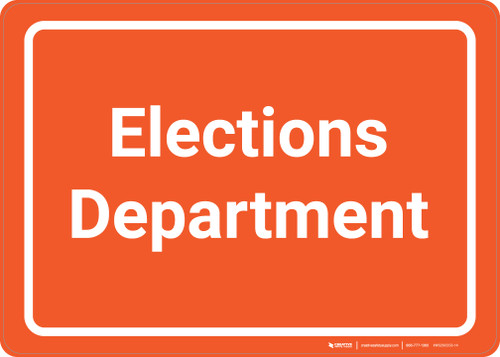 Elections Department v2 Landscape - Wall Sign