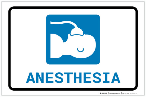 Anesthesia with Icon Landscape - Label