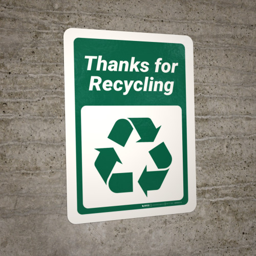 Recicla Thanks Thanks for Recycling - Wall Sign