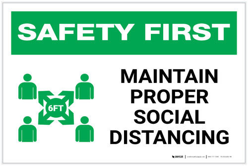 Safety First: Maintain Proper Social Distancing with Icon Landscape - Label