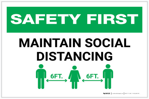 Safety First: Maintain Social Distancing with Icon Landscape - Label