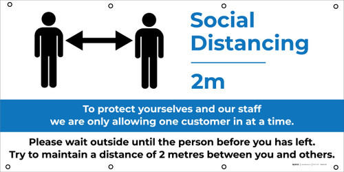 Social Distancing Zone - Maximum People Allowed with Icon - Banner