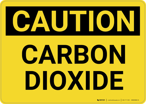 Caution: Carbon Dioxide - Wall Sign
