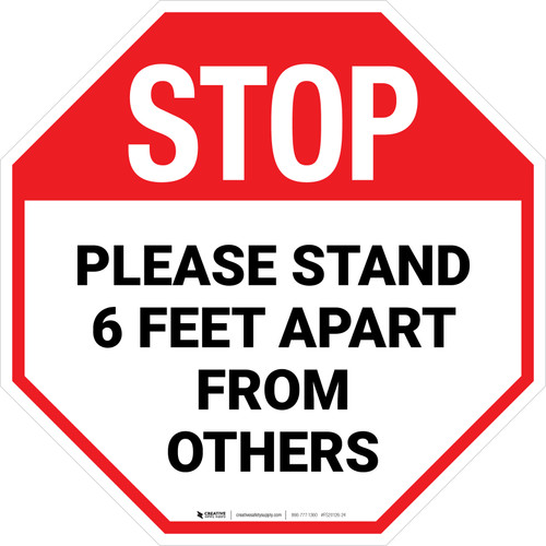 STOP Please Stand 6 Feet Apart From Others Stop
