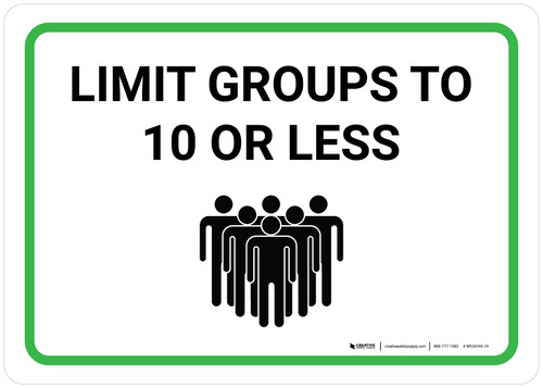 Limit Groups To 10 Or Less with Icon Landscape - Wall Sign