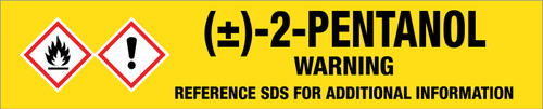 (¬±)-2-Pentanol [CAS# 6032-29-7] - GHS Pipe Marking Label