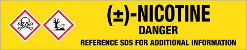 (¬¨¬±)-Nicotine [CAS# 22083-74-5] - GHS Pipe Marking Label