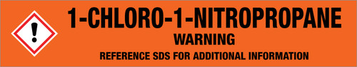 1-Chloro-1-nitropropane [CAS# 600-25-9] - GHS Pipe Marking Label
