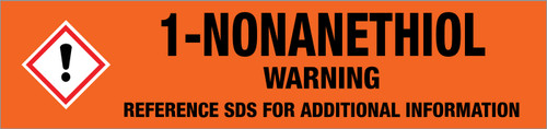 1-Nonanethiol [CAS# 1455-21-6] - GHS Pipe Marking Label