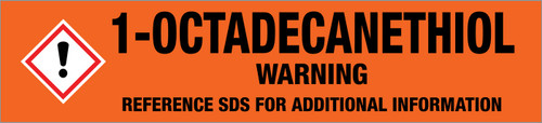 1-Octadecanethiol [CAS# 2885-00-9] - GHS Pipe Marking Label
