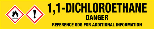 1,1-Dichloroethane [CAS# 75-34-3] - GHS Pipe Marking Label