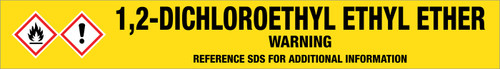 1,2-Dichloroethyl Ethyl Ether [CAS# 623-46-1] - GHS Pipe Marking Label