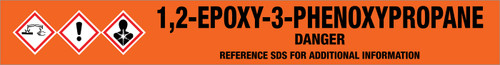 1,2-Epoxy-3-phenoxypropane [CAS# 122-60-1] - GHS Pipe Marking Label