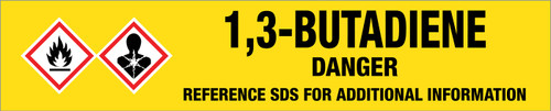 1,3-Butadiene [CAS# 106-99-0] - GHS Pipe Marking Label