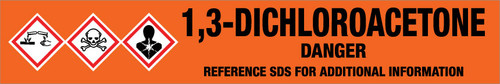 1,3-Dichloroacetone [CAS# 534-07-6] - GHS Pipe Marking Label