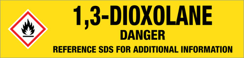 1,3-Dioxolane [CAS# 646-06-0] - GHS Pipe Marking Label