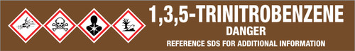 1,3,5-Trinitrobenzene [CAS# 99-35-4] - GHS Pipe Marking Label