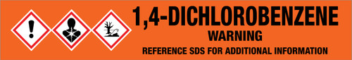 1,4-Dichlorobenzene [CAS# 106-46-7] - GHS Pipe Marking Label