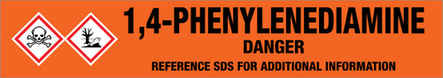 1,4-Phenylenediamine [CAS# 106-50-3] - GHS Pipe Marking Label