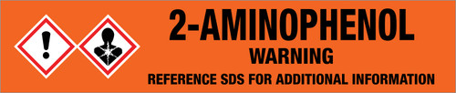2-Aminophenol [CAS# 95-55-6] - GHS Pipe Marking Label