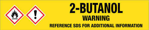 2-Butanol [CAS# 78-92-2] - GHS Pipe Marking Label