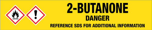 2-Butanone [CAS# 78-93-3] - GHS Pipe Marking Label
