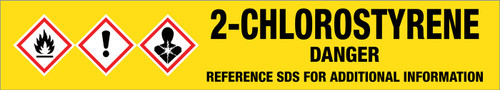 2-Chlorostyrene [CAS# 2039-87-4] - GHS Pipe Marking Label