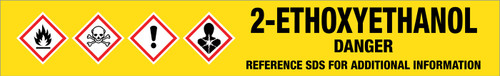 2-Ethoxyethanol [CAS# 110-80-5] - GHS Pipe Marking Label