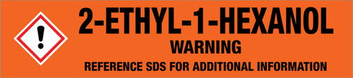2-Ethyl-1-hexanol [CAS# 104-76-7] - GHS Pipe Marking Label