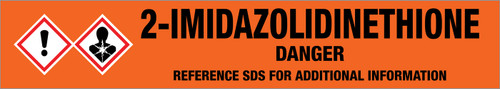 2-Imidazolidinethione [CAS# 96-45-7] - GHS Pipe Marking Label