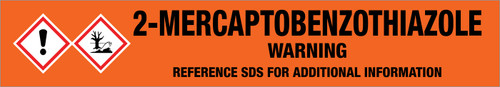 2-Mercaptobenzothiazole [CAS# 149-30-4] - GHS Pipe Marking Label