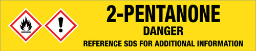 2-Pentanone [CAS# 107-87-9] - GHS Pipe Marking Label