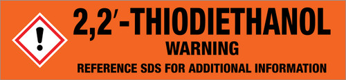 2,2' Thiodiethanol [CAS# 111-48-8] - GHS Pipe Marking Label