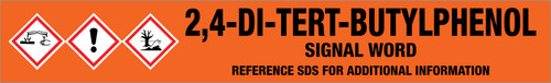 2,4-Di-tert-butylphenol [CAS# 96-76-4] - GHS Pipe Marking Label